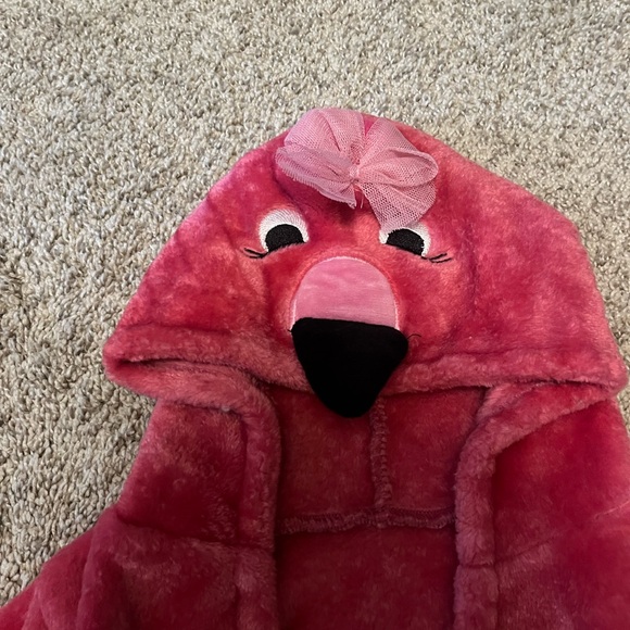 Baby Flamingo Fuzzy Robe - Picture 2 of 3